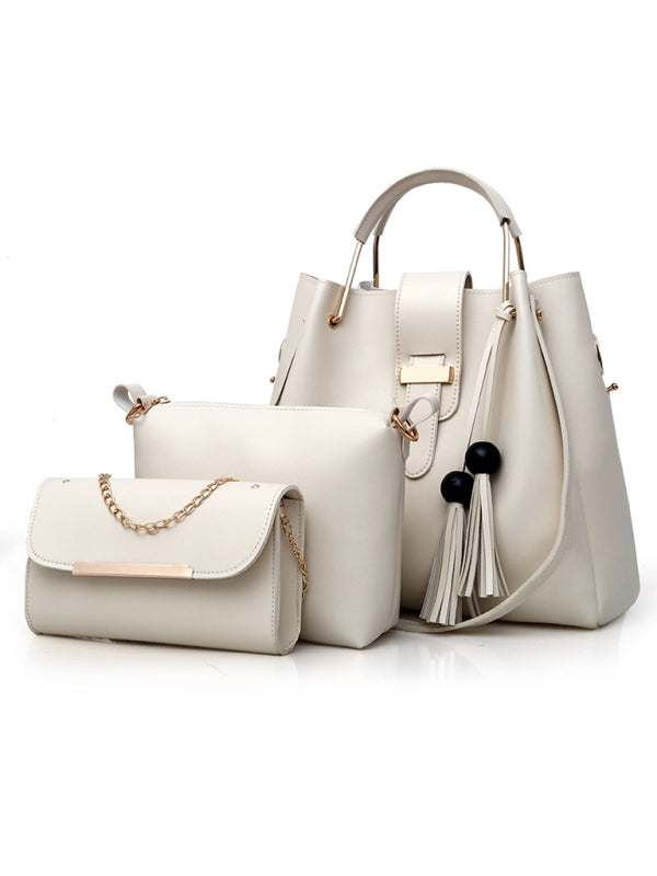 SHOPIQAT Fashion One Shoulder Bucket Ladies Luggage Hand Bag Three-Piece Set - Premium from shopiqat - Just $13.900! Shop now at shopiqat
